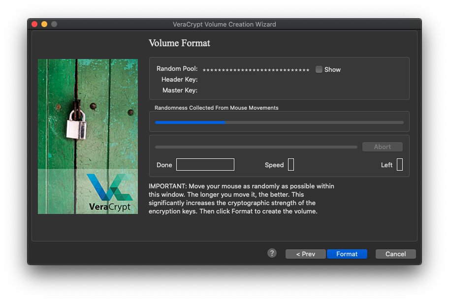 Volume format window