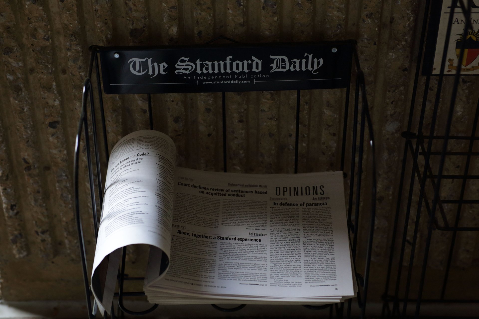Stanford Daily newsrack