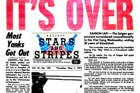 Front page of Stars and Stripes newspaper