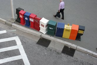 Newspaper vending boxes