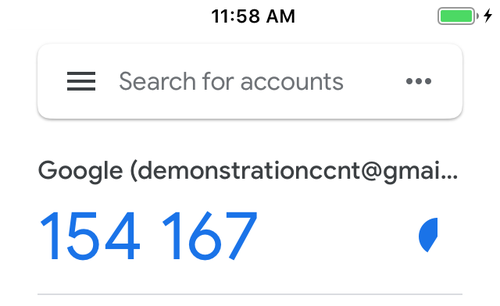 2FA codes received via the Google Authenticator app.