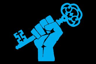 Image of hand holding a key