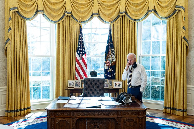 President Biden at his desk