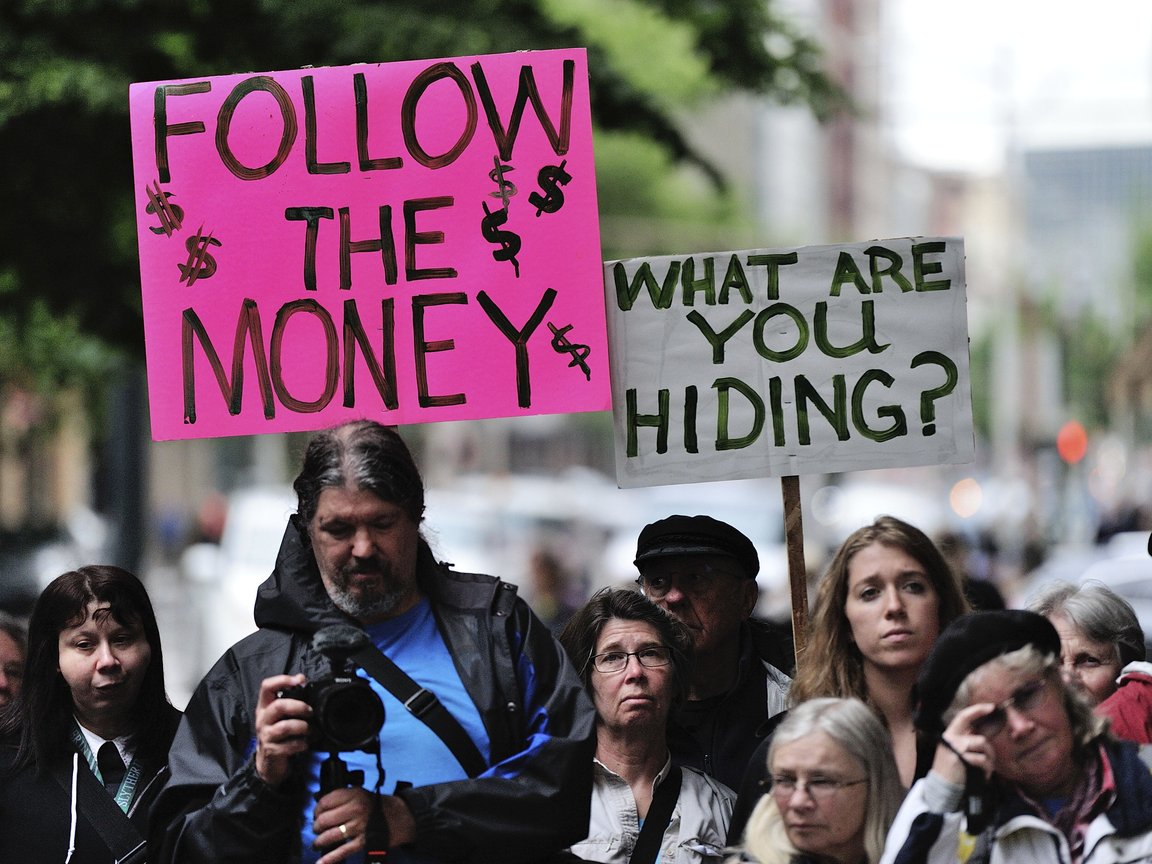 A 2017 protest in Portland, Oregon.