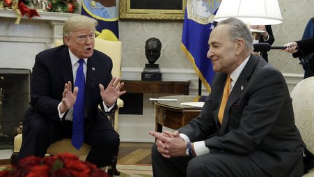 Sen. Chuck Schumer meeting with Donald Trump in 2018