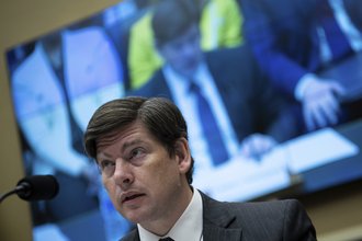FCC Commissioner Nathan Simington testifies before a congressional subcommittee.