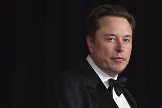 Elon Musk arrives at the 10th Breakthrough Prize Ceremony on April 13, 2024, at the Academy Museum of Motion Pictures in Los Angeles