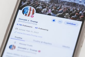President Donald Trump’s Truth Social account, pictured in 2024