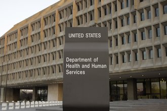 The Department of Health and Human Services building is seen in Washington on April 5, 2009