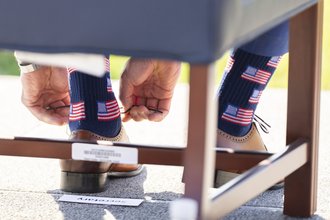 Pete Hegseth's American flag socks