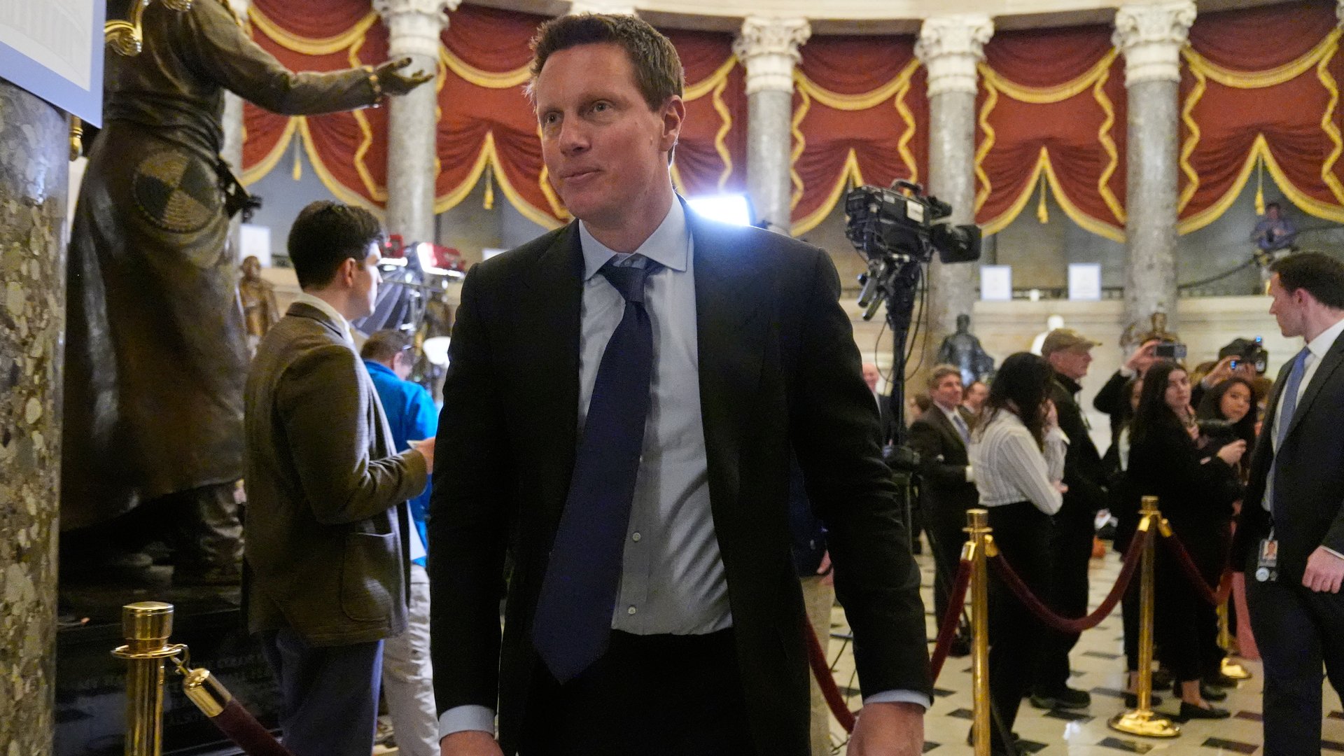 Paramount Skydance chairman and CEO David Ellison arrives before President Donald Trump’s State of the Union address in the House chamber at the U.S. Capitol in Washington, Feb. 24, 2026