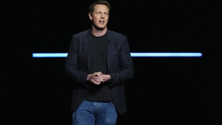 David Ellison, CEO of Paramount Skydance, speaks at CinemaCon on April 16, 2026, in Las Vegas