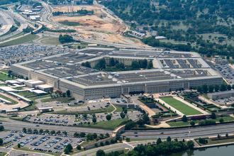 The Pentagon as seen from the air on July 15, 2026