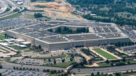 The Pentagon as seen from the air on July 15, 2026