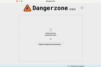 A screenshot of the Dangerzone interface