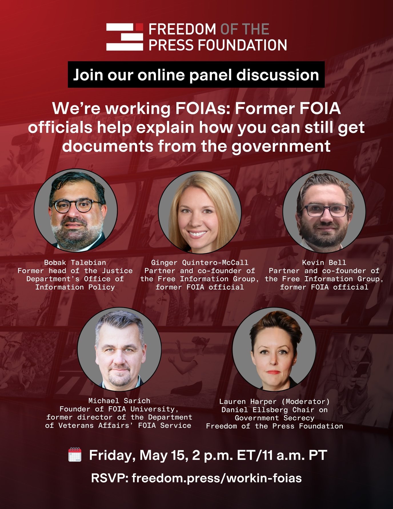 Flyer for FPF event with former FOIA officials
