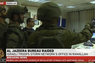 Screenshot - Israeli troops raid Al Jazeera's bureau in the West Bank on September 25, 2024