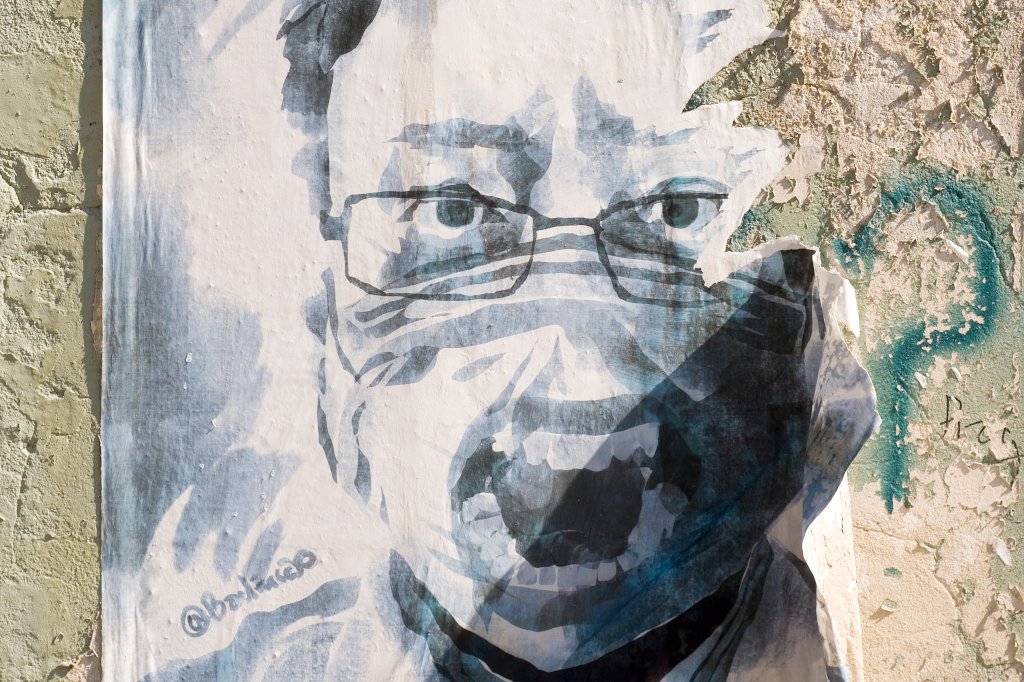 Li Wenliang street art pasteup