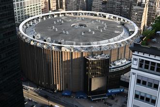 Aerial view of Madison Square Garden in daytime