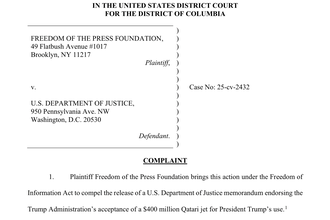 FPF vs DOJ lawsuit screenshot