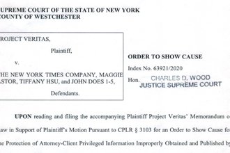 Excerpt of Veritas v. NYT order