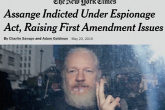 Julian Assange New York Times screenshot