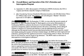 Screenshot - Senate Select Committee on Intelligence’s Report of the Central Intelligence Agency’s Detention and Interrogation Program