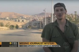 A screenshot from CBS showing U.S. freelance journalist Austin Tice reporting from Syria in 2012. He was among the first U.S. journalists to make it into Syria after the outbreak of the civil war.