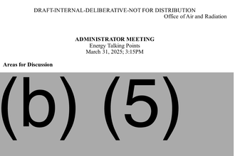 Image of large FOIA redactions - b5