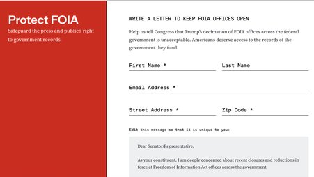 Protect FOIA action center