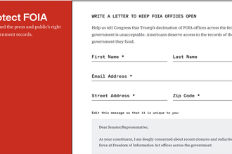 Protect FOIA action center