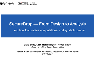 SecureDrop - from design to analysis - screenshot