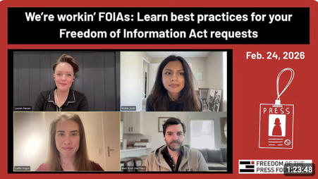 FOIA webinar screenshot