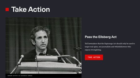 A screenshot of the action center page of FPF’s website.