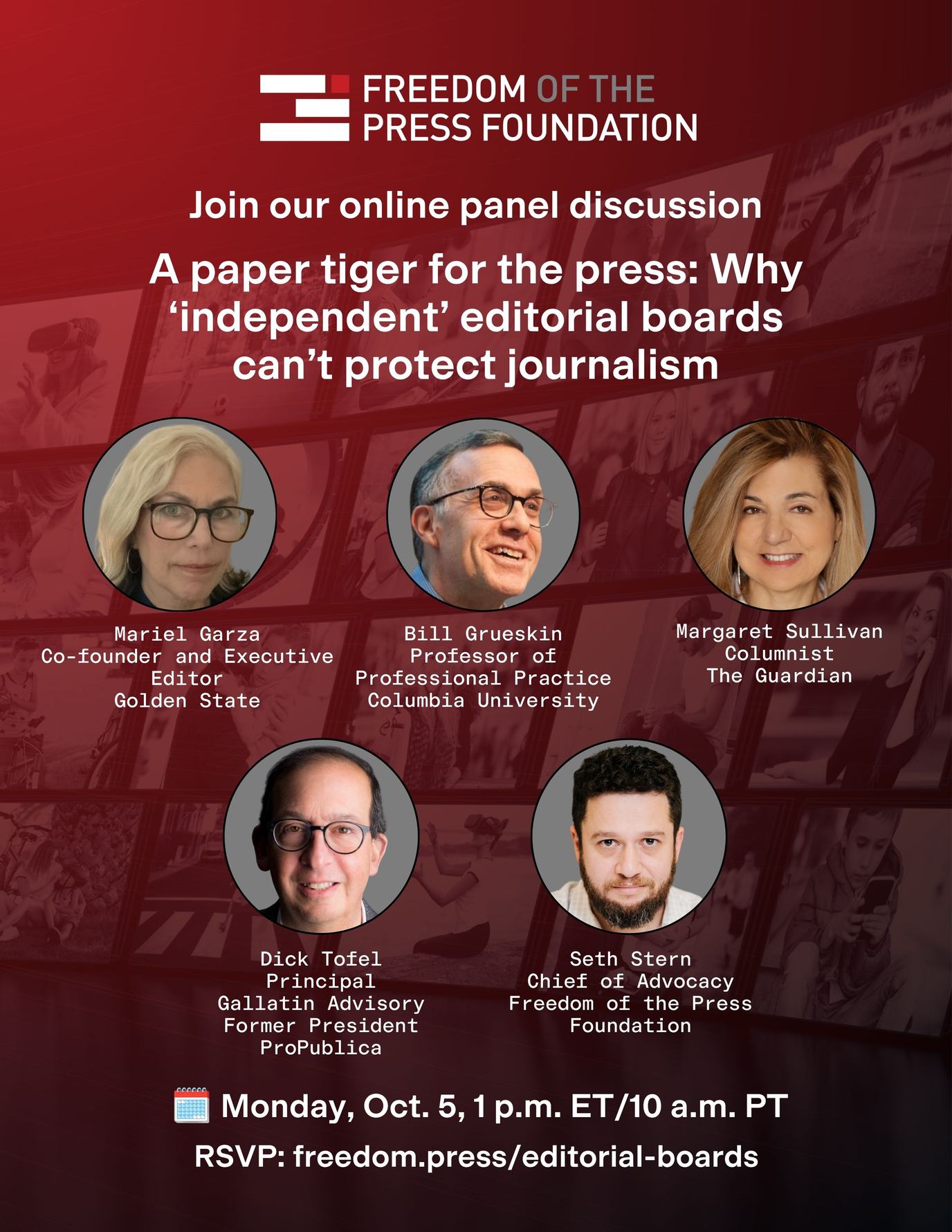 editorial boards event flyer