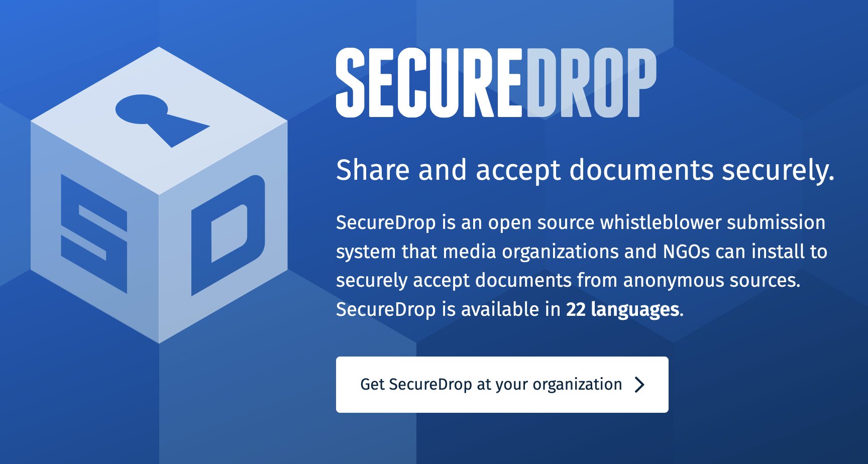 Screenshot: SecureDrop website