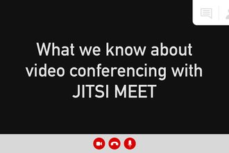 Header image reading, "What we know about video conferencing with Jitsi Meet"