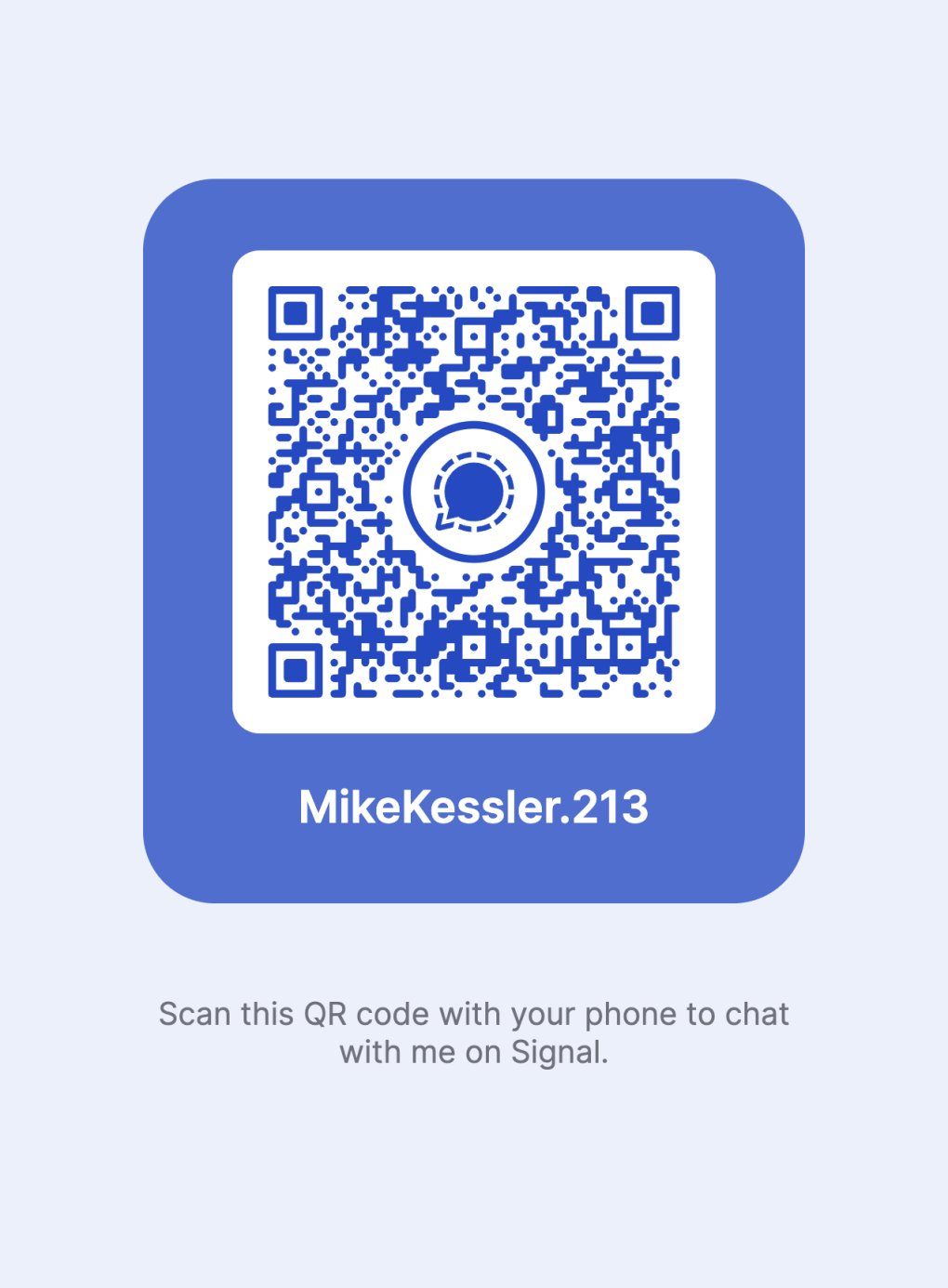 A username and QR code generated by Signal, via KQED California Newsroom.