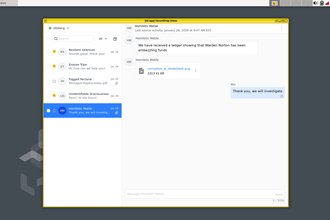 The SecureDrop Inbox running on SecureDrop Workstation