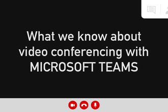 Header image reading, "What we know about video conferencing with Microsoft Teams"