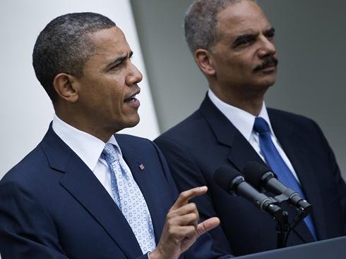 President Barack Obama, left, and Attorney General Eric Holder
