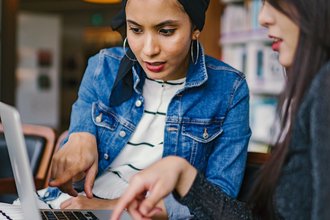 Header image for the International Women's Media Foundation's online harassment course hub