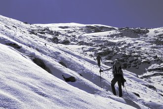 Two climbers on the Swiss Alps