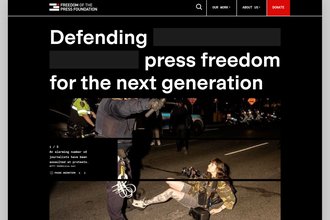 Screenshot of new FPF website: header