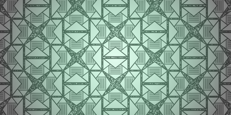 Header image showing pattern of mail envelope icons