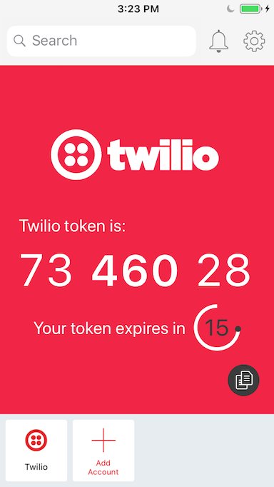 A screenshot of Authy, showing a 2FA code for an app.