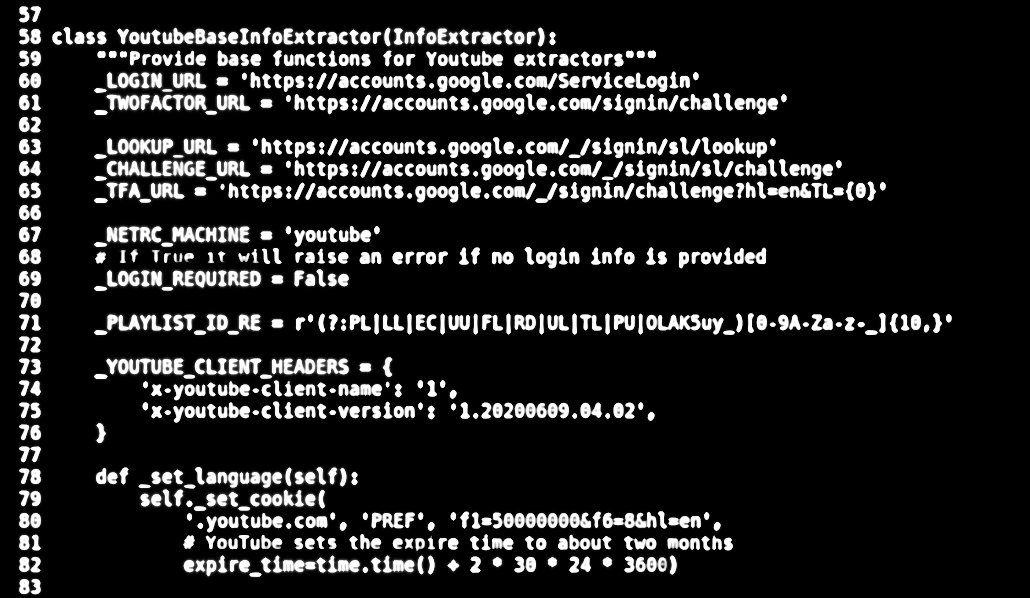 youtube-dl code